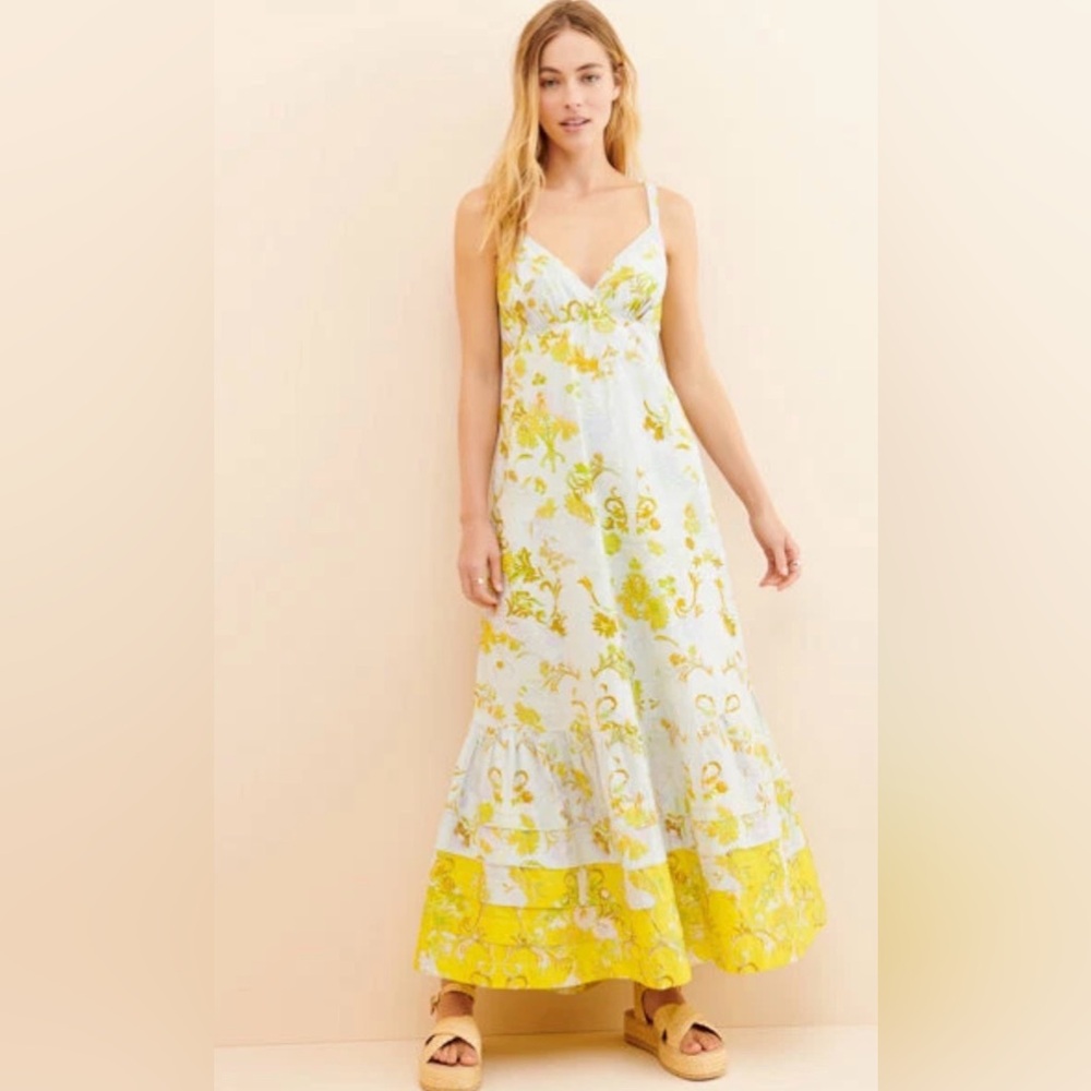 Anthropologie Solenne Flounced Maxi NWT